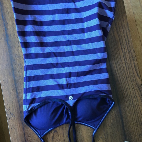Lululemon purple striped yoga tank top - Picture 1 of 2